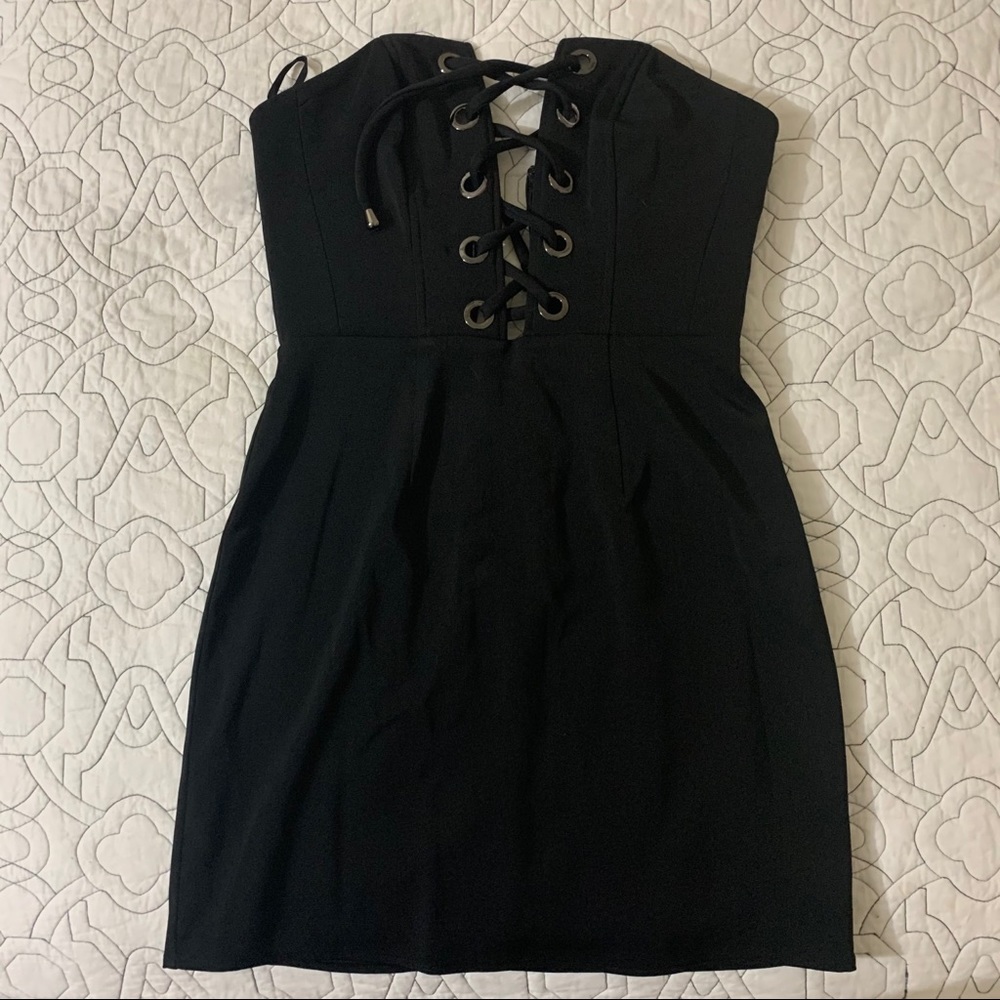 NBD black mini dress